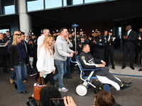 36-year-old, 7-year veteran New York City Police Department Officer Rich Wong is released from Jamaica Hospital after being shot in Jamaica,...