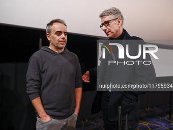 Director Joel Souza and Marek Zydowicz, the CEO and founder of Energa Camerimage Film Festival , attend the world premiere of  ' Rust ' film...