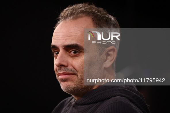 Director Joel Souza attends a discussion after the world premiere of  ' Rust ' film during the 32nd International Film Festival Energa CAMER...