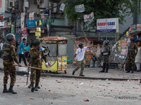 A clash erupts between students of Dhaka College and City College at Dhaka's Science Lab intersection in Dhaka, Bangladesh, on November 20,...