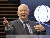 US Senator Ben Cardin (D-MD) speaks about regional migration challenges of the Western Hemisphere during a conversation at the Atlantic Coun...