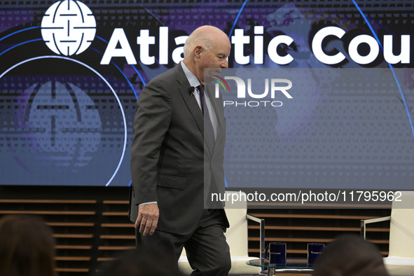 US Senator Ben Cardin (D-MD) speaks about regional migration challenges of the Western Hemisphere during a conversation at the Atlantic Coun...