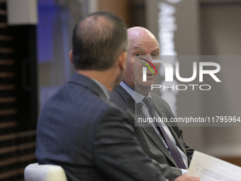 US Senator Ben Cardin (D-MD) speaks about regional migration challenges of the Western Hemisphere during a conversation at the Atlantic Coun...