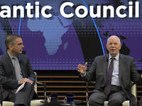 US Senator Ben Cardin (D-MD) speaks about regional migration challenges of the Western Hemisphere during a conversation at the Atlantic Coun...