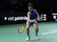 MALAGA, SPAIN - NOVEMBER 20: Jasmine Paolini of Team Italy in her singles match against Rebecca Sramkova of Team Slovakia during the final t...