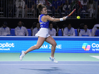 MALAGA, SPAIN - NOVEMBER 20: Jasmine Paolini of Team Italy in her singles match against Rebecca Sramkova of Team Slovakia during the final t...