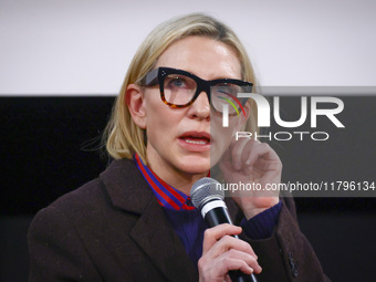 Cate Blanchett attends a panel discussion 'Widening the Lens: Inclusion and Excellence in our Industry' during the 32nd International Film F...