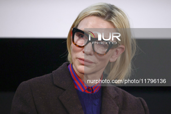 Cate Blanchett attends a panel discussion 'Widening the Lens: Inclusion and Excellence in our Industry' during the 32nd International Film F...