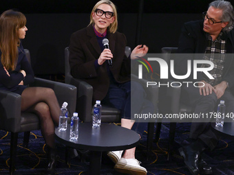 Cate Blanchett attends a panel discussion 'Widening the Lens: Inclusion and Excellence in our Industry' during the 32nd International Film F...