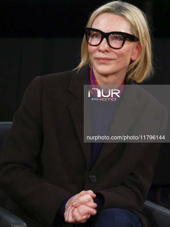 Cate Blanchett attends a panel discussion 'Widening the Lens: Inclusion and Excellence in our Industry' during the 32nd International Film F...