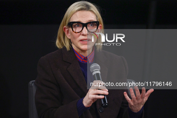 Cate Blanchett attends a panel discussion 'Widening the Lens: Inclusion and Excellence in our Industry' during the 32nd International Film F...