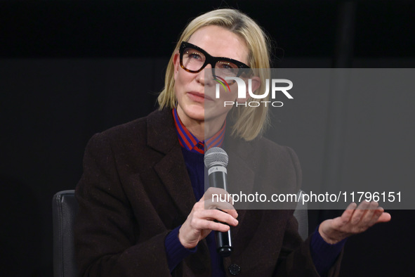 Cate Blanchett attends a panel discussion 'Widening the Lens: Inclusion and Excellence in our Industry' during the 32nd International Film F...