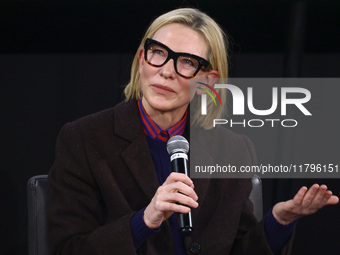 Cate Blanchett attends a panel discussion 'Widening the Lens: Inclusion and Excellence in our Industry' during the 32nd International Film F...