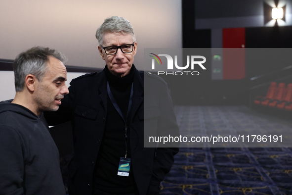 Director Joel Souza and festival director Marek Zydowicz during the world premiere of 'Rust' movie, on which set Alec Baldwin fatally shot c...