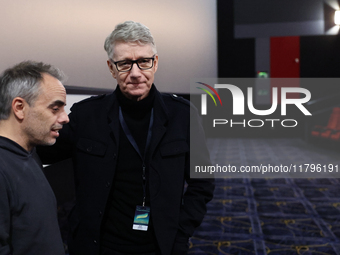 Director Joel Souza and festival director Marek Zydowicz during the world premiere of 'Rust' movie, on which set Alec Baldwin fatally shot c...