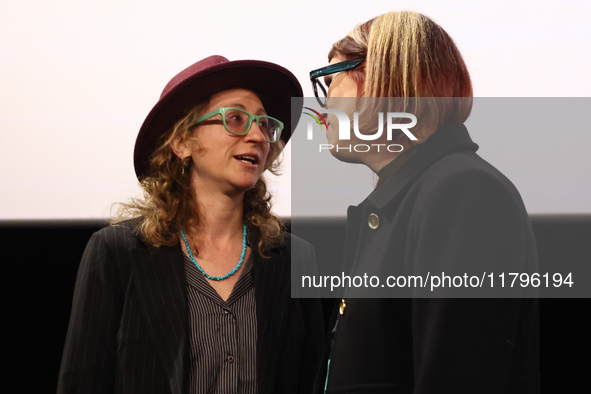 Rachel Mason and cinematographer Bianca Cline during the world premiere of 'Rust' movie, on which set Alec Baldwin fatally shot camera opera...