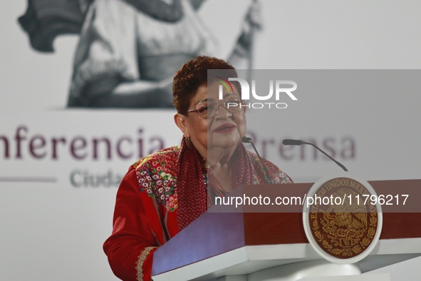 Ernestina Godoy Ramos, legal advisor to the Federal Executive Branch, speaks about sending three secondary laws of the Judiciary to the Mexi...