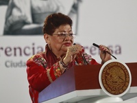 Ernestina Godoy Ramos, legal advisor to the Federal Executive Branch, speaks about sending three secondary laws of the Judiciary to the Mexi...