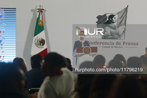 Mexico's President Claudia Sheinbaum Pardo speaks about sending three secondary laws of the Judiciary to the Mexican congress, as well as th...