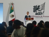 Mexico's President Claudia Sheinbaum Pardo speaks about sending three secondary laws of the Judiciary to the Mexican congress, as well as th...