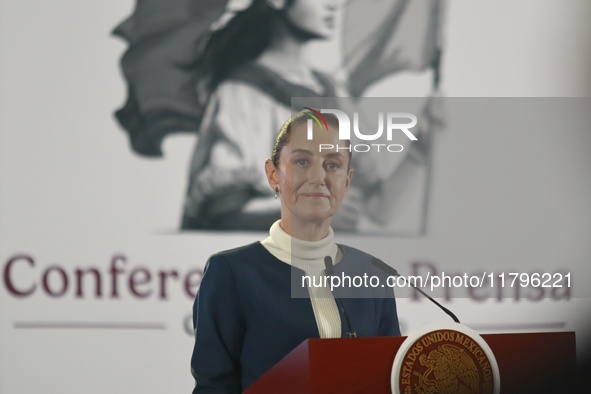 Mexico's President Claudia Sheinbaum Pardo speaks about sending three secondary laws of the Judiciary to the Mexican congress, as well as th...