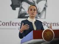 Mexico's President Claudia Sheinbaum Pardo speaks about sending three secondary laws of the Judiciary to the Mexican congress, as well as th...