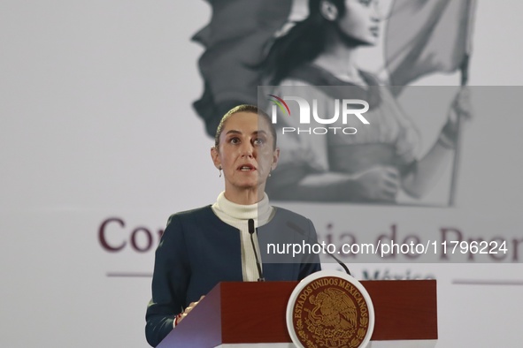 Mexico's President Claudia Sheinbaum Pardo speaks about sending three secondary laws of the Judiciary to the Mexican congress, as well as th...