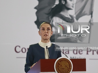 Mexico's President Claudia Sheinbaum Pardo speaks about sending three secondary laws of the Judiciary to the Mexican congress, as well as th...