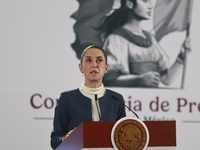 Mexico's President Claudia Sheinbaum Pardo speaks about sending three secondary laws of the Judiciary to the Mexican congress, as well as th...