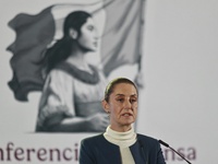 Mexico's President Claudia Sheinbaum Pardo speaks about sending three secondary laws of the Judiciary to the Mexican congress, as well as th...