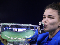 MALAGA, SPAIN - NOVEMBER 20: Jasmine Paolini of Italy celebrates the victory after winners the Billie Jean King Cup Finals at Palacio de Dep...