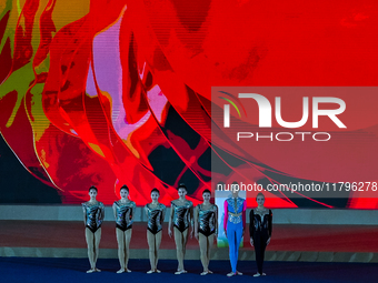 The Chinese Rhythmic Gymnastics team participates in the opening ceremony of the International Rhythmic Gymnastics Tournament ''Sky Grace 20...