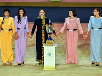 Olympic champion and President of the International Association Sky Grace, Alina Kabayeva, participates in the opening ceremony of the Inter...