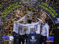 MALAGA, SPAIN - NOVEMBER 20: Jasmine Paolini and her teammates of Italy celebrate the victory after winners the Billie Jean King Cup Finals...