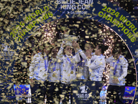 MALAGA, SPAIN - NOVEMBER 20: Jasmine Paolini and her teammates of Italy celebrate the victory after winners the Billie Jean King Cup Finals...