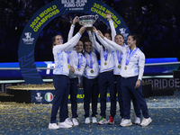 MALAGA, SPAIN - NOVEMBER 20: Jasmine Paolini and her teammates of Italy celebrate the victory after winners the Billie Jean King Cup Finals...