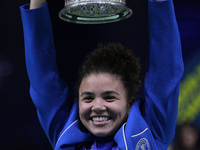 MALAGA, SPAIN - NOVEMBER 20: Jasmine Paolini of Italy celebrates the victory after winners the Billie Jean King Cup Finals at Palacio de Dep...