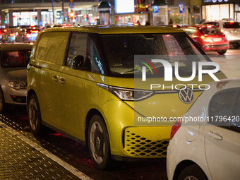 A VW ID.Buzz EV van is seen in Warsaw, Poland on 20 November, 2024. (