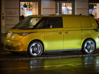 A VW ID.Buzz EV van is seen in Warsaw, Poland on 20 November, 2024. (