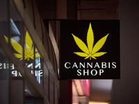 A cannabis shop is seen in Warsaw, Poland on 20 November, 2024. (