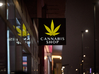 A cannabis shop is seen in Warsaw, Poland on 20 November, 2024. (