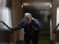 Argentina's prop man Mario De Stefano stands before the 2026 FIFA World Cup South American qualifiers football match between Argentina and P...