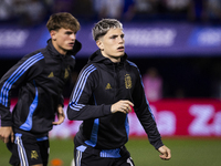 Alejandro Garnacho of Argentina stands before the 2026 FIFA World Cup South American qualifiers football match between Argentina and Peru at...