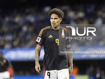 Peru's Paolo Guerrero looks on before the 2026 FIFA World Cup South American qualifiers football match between Argentina and Peru at the La...