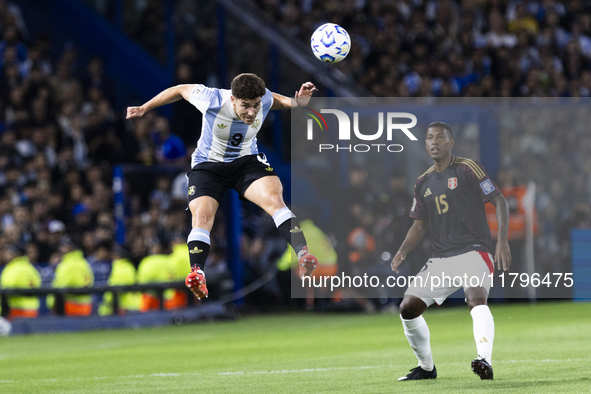 Julian Alvarez of Argentina plays during the 2026 FIFA World Cup South American qualifiers football match between Argentina and Peru at the...