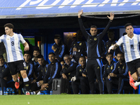 Argentina's coach Lionel Scaloni gestures during the 2026 FIFA World Cup South American qualifiers football match between Argentina and Peru...