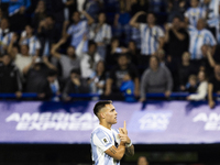 Lautaro Martinez of Argentina celebrates scoring their first goal during the 2026 FIFA World Cup South American qualifiers football match be...