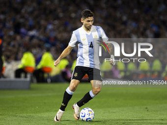 Argentina's Gonzalo Montiel plays during the 2026 FIFA World Cup South American qualifiers football match between Argentina and Peru at the...