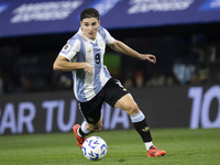 Julian Alvarez of Argentina plays during the 2026 FIFA World Cup South American qualifiers football match between Argentina and Peru at the...