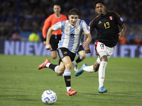 Julian Alvarez of Argentina plays during the 2026 FIFA World Cup South American qualifiers football match between Argentina and Peru at the...